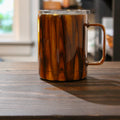 LLB-003 Wood Grain 10oz Coffee Cup – Hand-Painted Epoxy Stainless Steel Tumbler